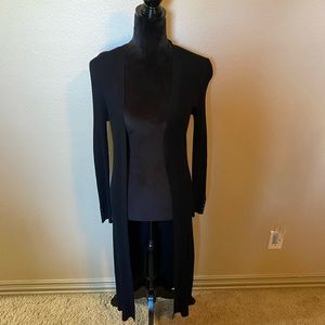 WHBM Long Black Cardigan